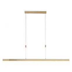 LED Pendelleuchte, messing matt, lineares, filigranes Design, Touchdimmer