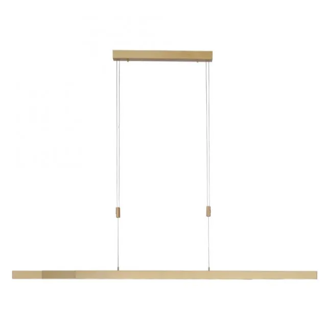 LED Pendelleuchte, messing matt, lineares, filigranes Design, Touchdimmer