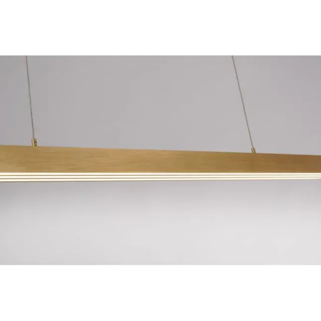 LED Pendelleuchte, messing matt, lineares, filigranes Design, Touchdimmer
