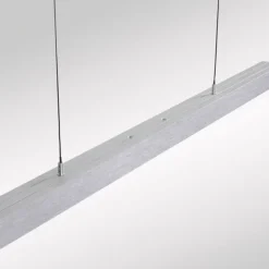 LED Pendelleuchte mit Comfort Lift, aluminium, höhenverstellbar, ausziehbar