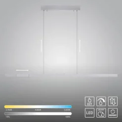 LED Pendelleuchte mit Comfort Lift, aluminium, höhenverstellbar, ausziehbar