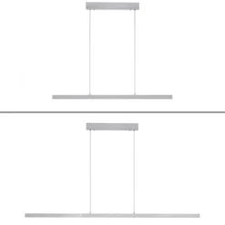 LED Pendelleuchte mit Comfort Lift, aluminium, höhenverstellbar, ausziehbar