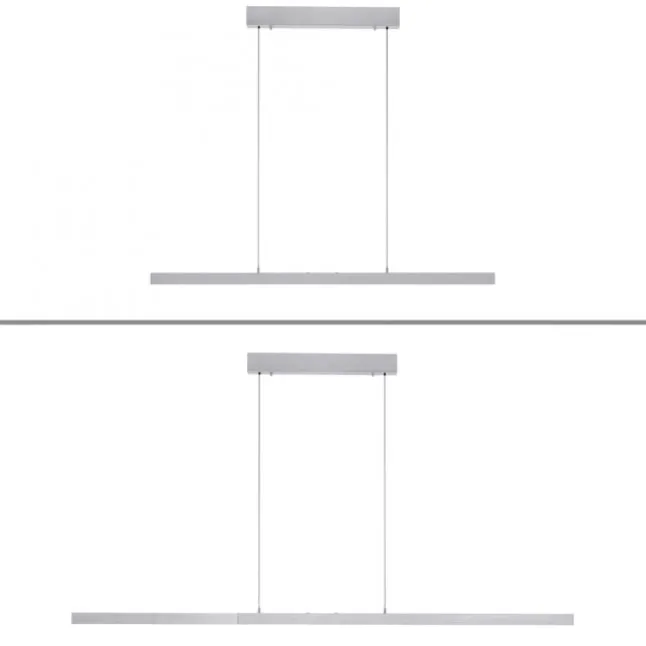 LED Pendelleuchte mit Comfort Lift, aluminium, höhenverstellbar, ausziehbar