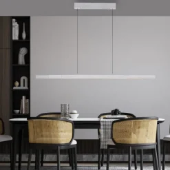 LED Pendelleuchte mit Comfort Lift, aluminium, höhenverstellbar, ausziehbar