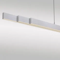 LED Pendelleuchte mit Comfort Lift, aluminium, höhenverstellbar, ausziehbar