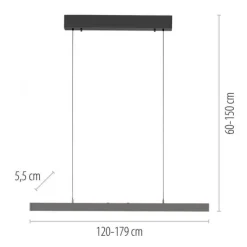 LED Pendelleuchte mit Comfort Lift, anthrazit, höhenverstellbar, ausziehbar