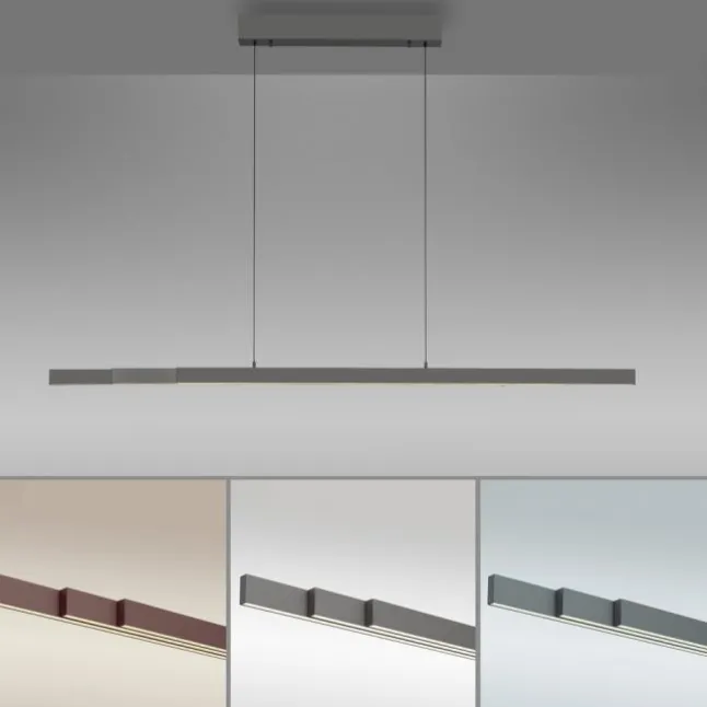 LED Pendelleuchte mit Comfort Lift, anthrazit, höhenverstellbar, ausziehbar
