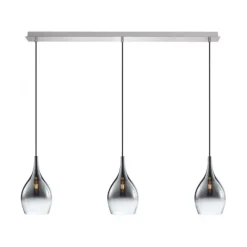 LED Pendelleuchte mit Farbverlauf anthrazit nach weiß 3 flammig Esszimmmer