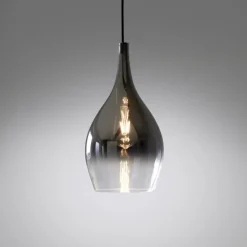 LED Pendelleuchte mit Farbverlauf anthrazit nach weiß 3 flammig Esszimmmer
