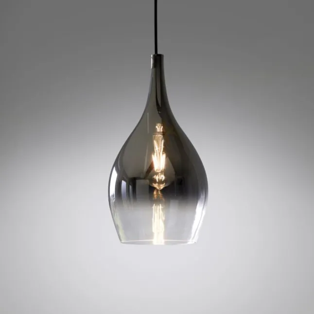 LED Pendelleuchte mit Farbverlauf anthrazit nach weiß 3 flammig Esszimmmer
