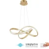 LED-Pendelleuchte, modern, Design, Wellenform, 57x57cm