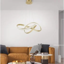 LED-Pendelleuchte, modern, Design, Wellenform, 57x57cm