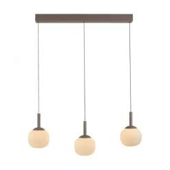 LED Pendelleuchte NAMI, sandfarben, länglich, dimmbar, Comfort-Lift, Memoryfunktion