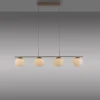 LED Pendelleuchte NAMI, sandfarben, 4-flammig, dimmbar, Opalglas