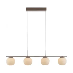 LED Pendelleuchte NAMI, sandfarben, 4-flammig, dimmbar, Opalglas