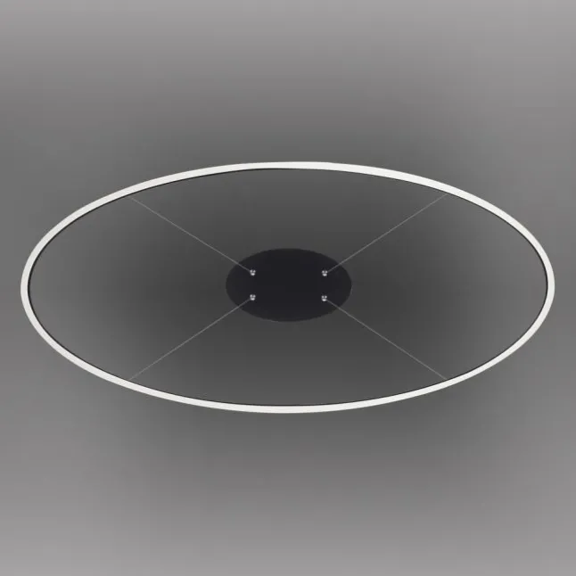LED Pendelleuchte oval 56x56 anthrazit dimmbar Memoryfunktion