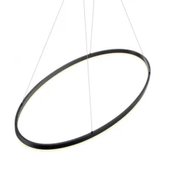 LED Pendelleuchte oval 56x56 anthrazit dimmbar Memoryfunktion
