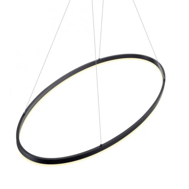 LED Pendelleuchte oval 56x56 anthrazit dimmbar Memoryfunktion