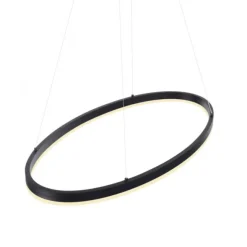 LED Pendelleuchte oval 40x40 anthrazit dimmbar Memoryfunktion