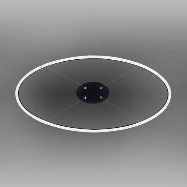 LED Pendelleuchte oval 40x40 anthrazit dimmbar Memoryfunktion