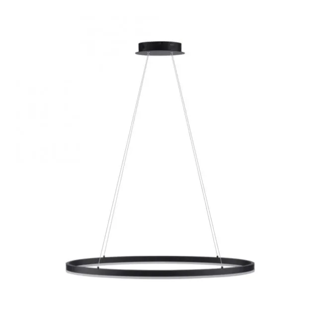 LED Pendelleuchte oval 40x40 anthrazit dimmbar Memoryfunktion