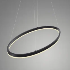LED Pendelleuchte oval 40x40 anthrazit dimmbar Memoryfunktion