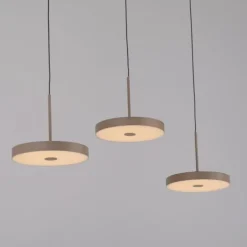 LED Pendelleuchte PLATA, sandfarben, 3-flammig, dimmbar, Easy Lift