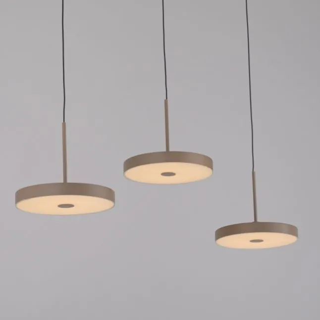 LED Pendelleuchte PLATA, sandfarben, 3-flammig, dimmbar, Easy Lift