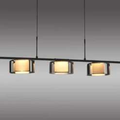 LED Pendelleuchte RIKA schwarz dimmbar höhenverstellbar Memoryfunktion