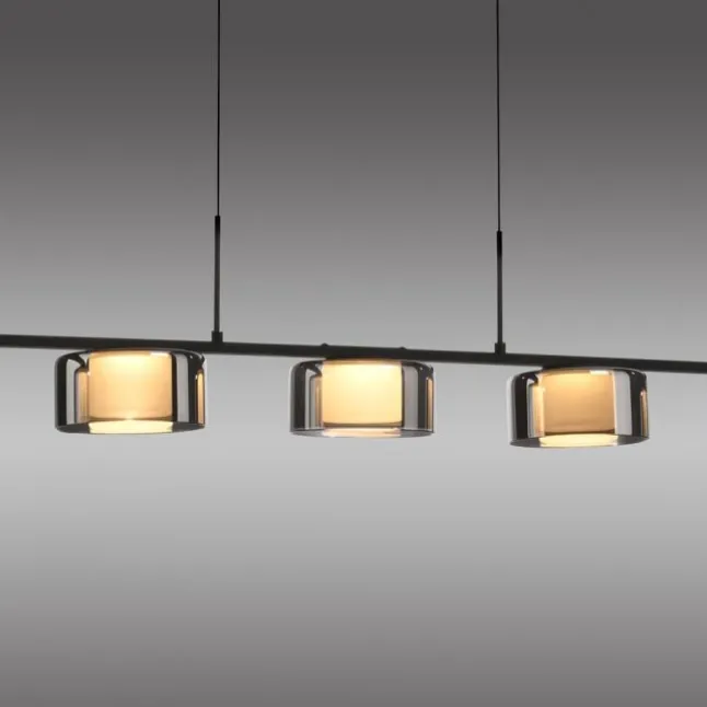 LED Pendelleuchte RIKA schwarz dimmbar höhenverstellbar Memoryfunktion
