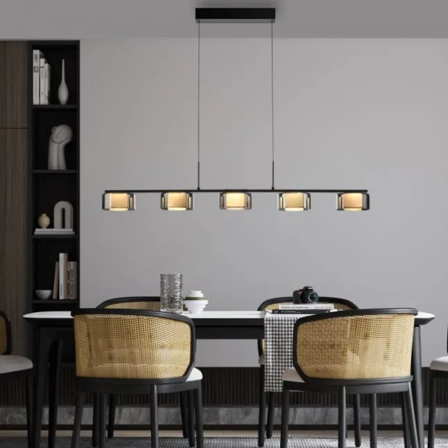 LED Pendelleuchte RIKA schwarz dimmbar höhenverstellbar Memoryfunktion
