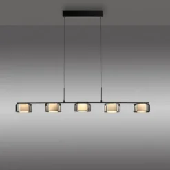LED Pendelleuchte RIKA schwarz dimmbar höhenverstellbar Memoryfunktion