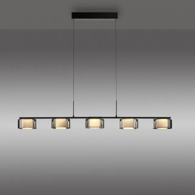 LED Pendelleuchte RIKA schwarz dimmbar höhenverstellbar Memoryfunktion