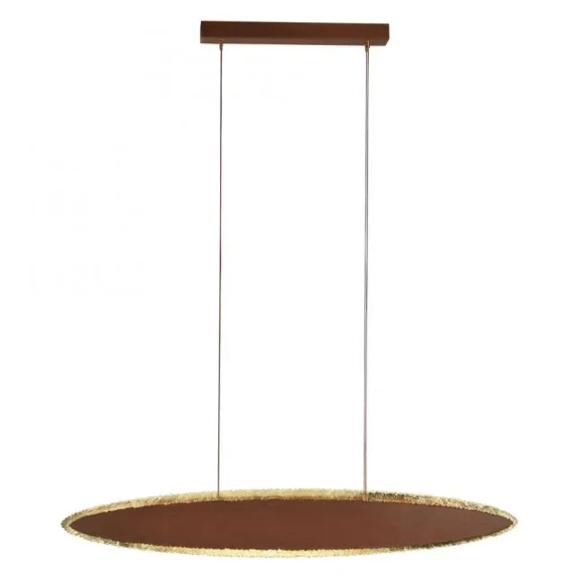 LED-Pendelleuchte, rostfarben, Goldoptik, dekorativ, elegant