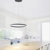 LED Pendelleuchte, rund, anthrazitfarben, Dimmfunktion, Memory Funktion