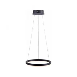 LED Pendelleuchte, rund, anthrazitfarben, Dimmfunktion, Memory Funktion