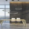 LED Pendelleuchte, rund, anthrazit, Ø 80cm, dimmbar, modern, warmweiß
