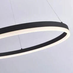 LED Pendelleuchte, rund, anthrazit, Ø 80cm, dimmbar, modern, warmweiß