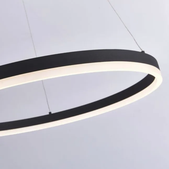 LED Pendelleuchte, rund, anthrazit, Ø 80cm, dimmbar, modern, warmweiß