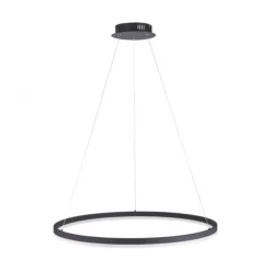 LED Pendelleuchte, rund, anthrazit, Ø 80cm, dimmbar, modern, warmweiß