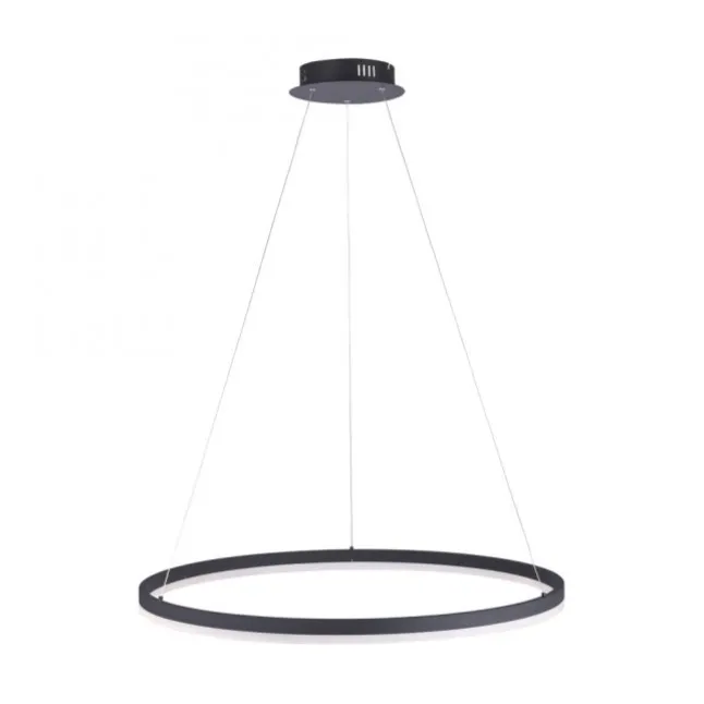 LED Pendelleuchte, rund, anthrazit, Ø 80cm, dimmbar, modern, warmweiß