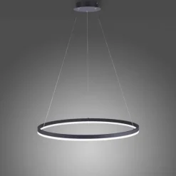 LED Pendelleuchte, rund, anthrazit, Ø 80cm, dimmbar, modern, warmweiß