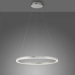 LED Pendelleuchte rund dimmbar aluminium 3 Stufen Dimmung warmweiß