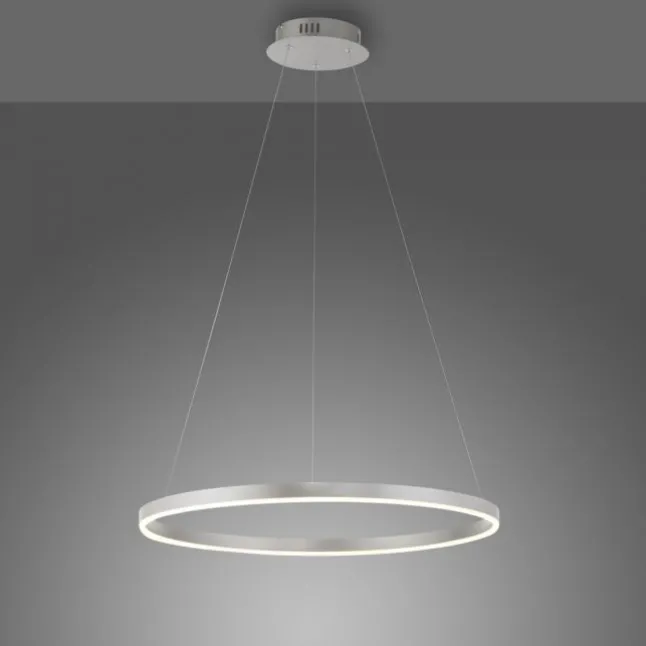 LED Pendelleuchte rund dimmbar aluminium 3 Stufen Dimmung warmweiß