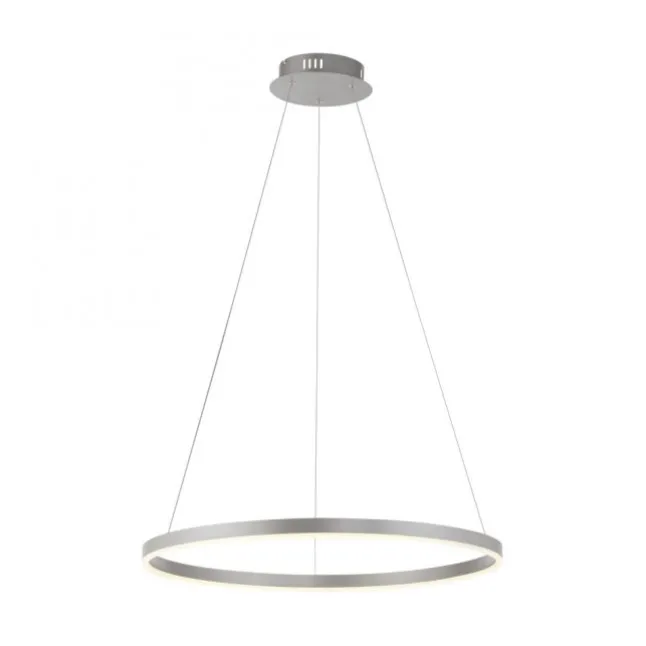 LED Pendelleuchte rund dimmbar aluminium 3 Stufen Dimmung warmweiß