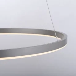 LED Pendelleuchte rund dimmbar aluminium 3 Stufen Dimmung warmweiß