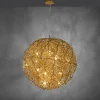 LED Pendelleuchte SAREA goldfarbig aluminium Lichtspiel höhenverstellbar Kunstobjekt