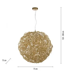 LED Pendelleuchte SAREA goldfarbig aluminium Lichtspiel höhenverstellbar Kunstobjekt