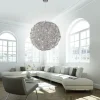LED Pendelleuchte SAREA silberfarbig aluminium Lichtspiel höhenverstellbar Kunstobjekt
