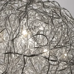 LED Pendelleuchte SAREA silberfarbig aluminium Lichtspiel höhenverstellbar Kunstobjekt